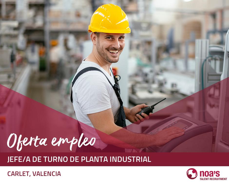 Jefe/a de turno de planta industrial