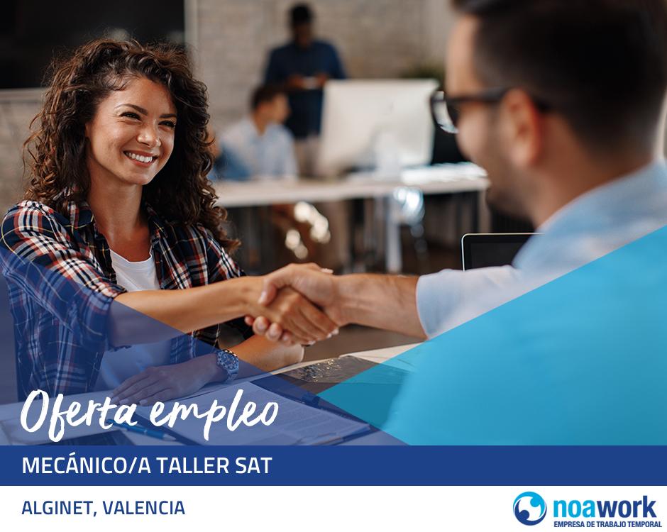 ETT ALGINET, VALENCIA Mecánico/a taller sat