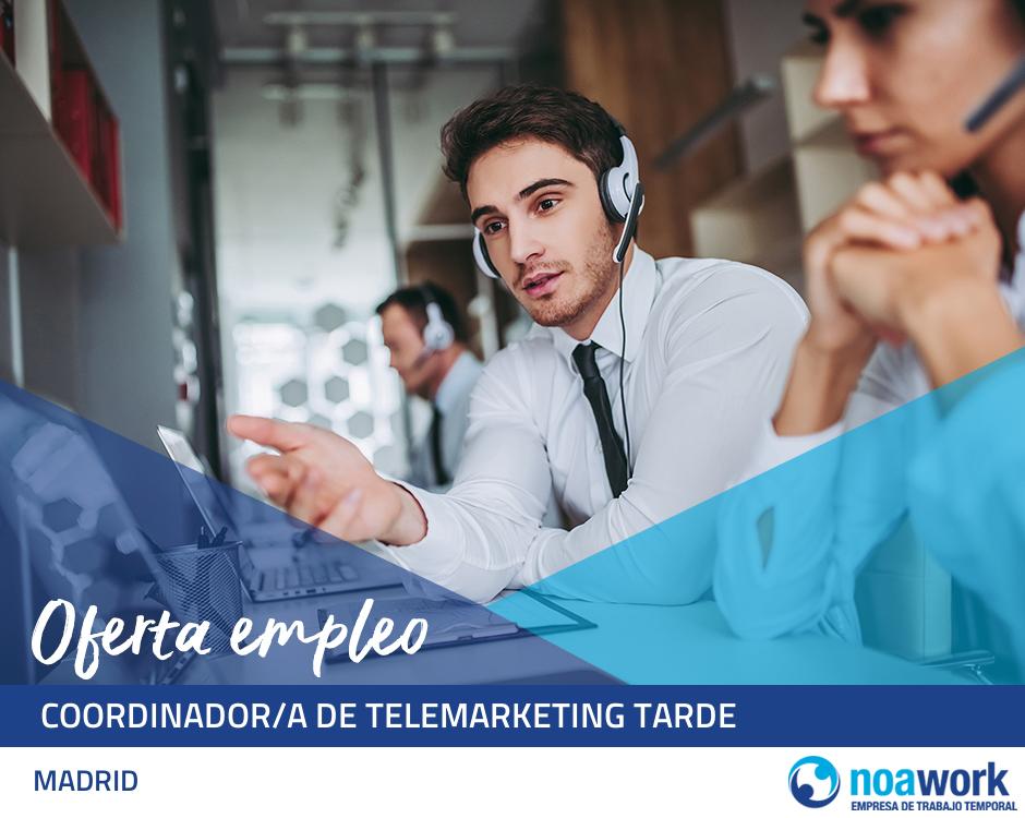  coordinador/a de telemarketing tarde