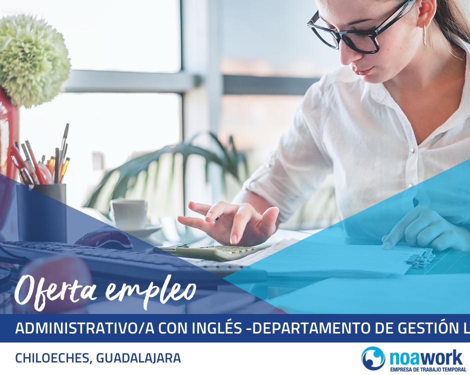 Administrativo/a con inglés -departamento de gestión logistica-