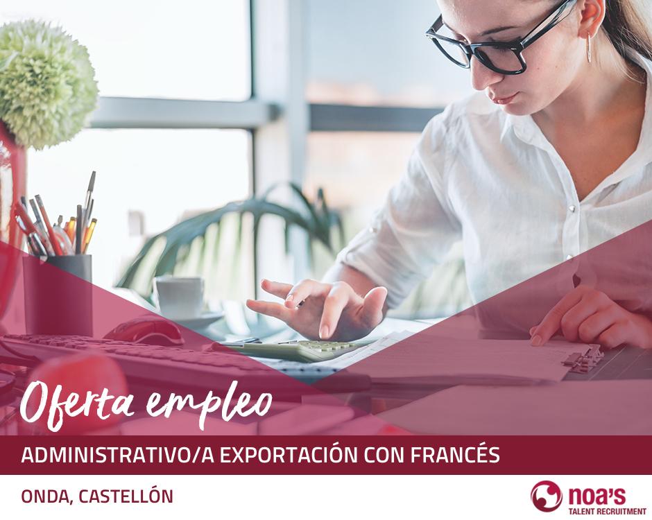 Administrativo/a exportación con francés