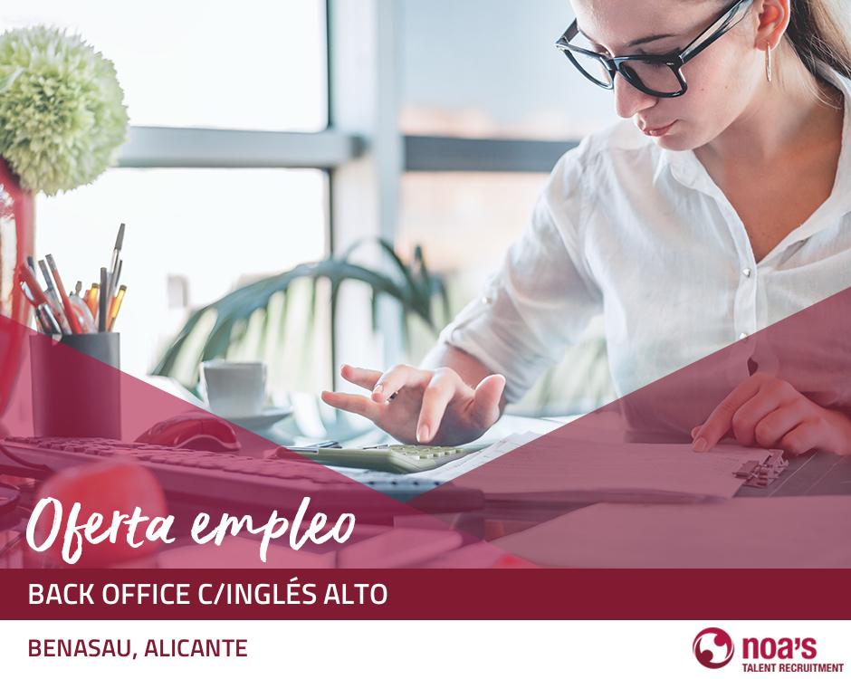 Back office c/inglés alto