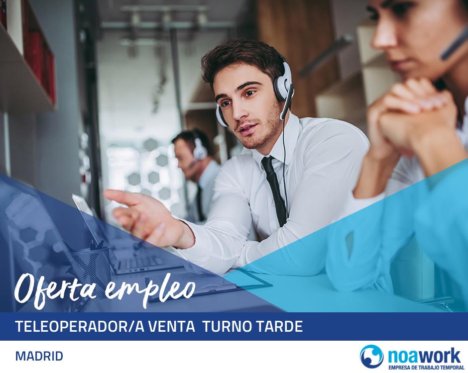 ETT MADRID Teleoperador/a venta  turno tarde