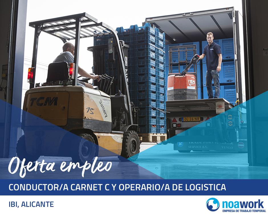 ETT IBI, ALICANTE  Conductor/a carnet c y operario/a de logistica