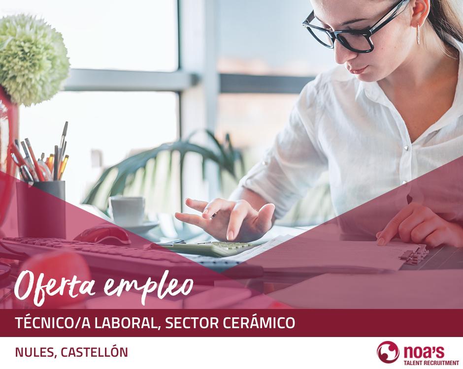 Técnico/a laboral, sector cerámico