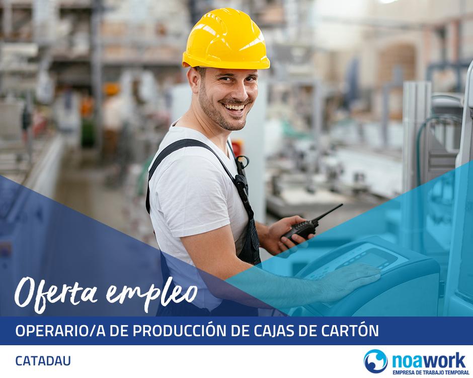 ETT CATADAU Operario/a de producción de cajas de cartón